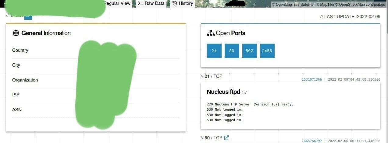 Поиск по 502 порту